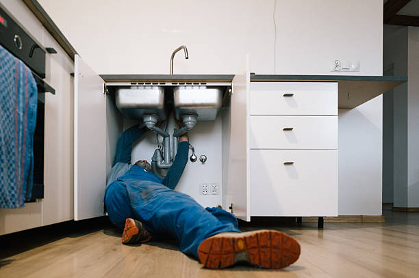 Professional Drain Cleaning technician working in Stanley, WI